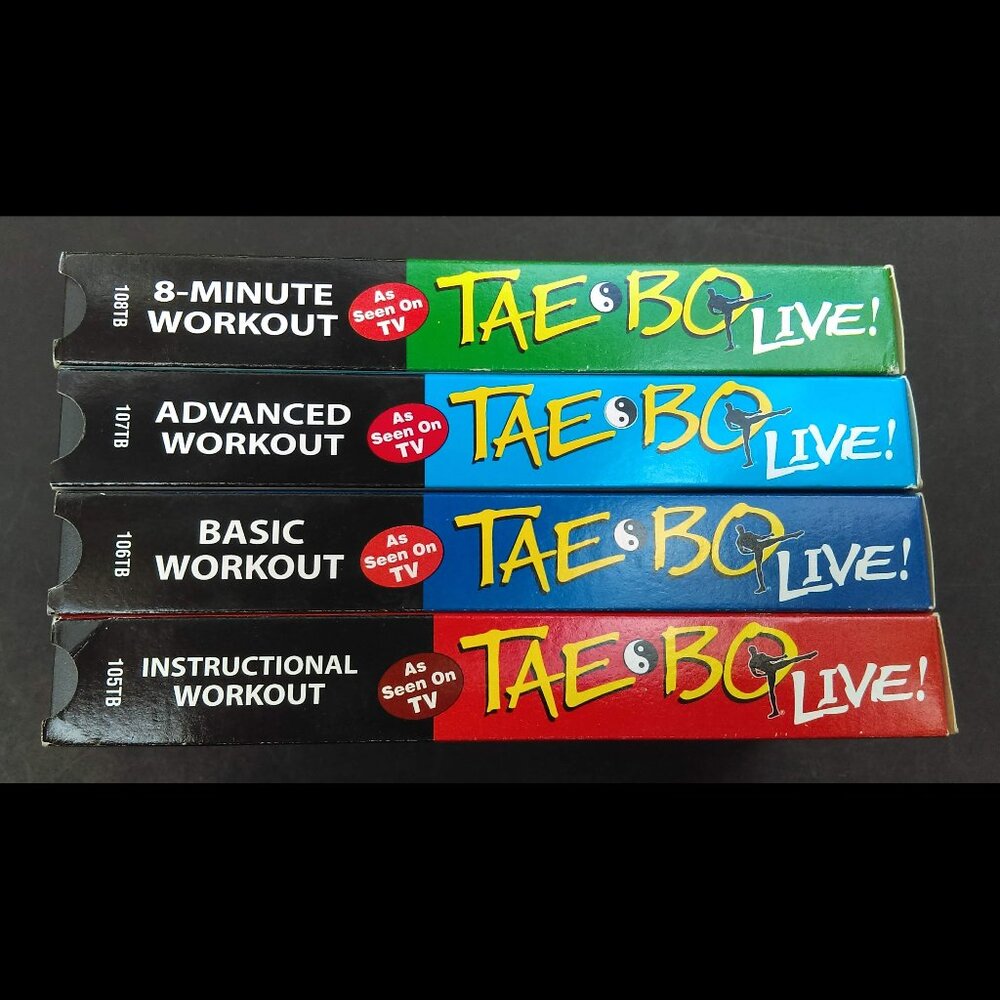 Tae Bo Live! Instructional Workout [VHS Tapes] [1999] 4 Pack